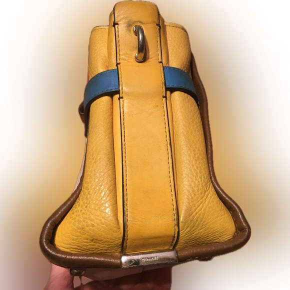 Coach Swagger 27 Carryall Rainbow Colorblock Color Satchel Handbag Purse AS IS - Picture 5 of 16